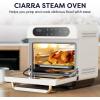 imageCIARRA 12in1 Countertop Steam Oven with Air Fryer 254QT Steam Air Fryer Combo Nosh Oven Pro  Convection Toaster Bake SelfClean Dehydrate Ferment White13QTWhite