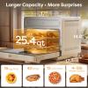 imageCIARRA 12in1 Countertop Steam Oven with Air Fryer 254QT Steam Air Fryer Combo Nosh Oven Pro  Convection Toaster Bake SelfClean Dehydrate Ferment White254QTWhite