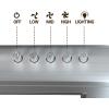 imageCIARRA 30 inch Range Hood with Carbon Filters Under Cabinet Ductless Vent Hood for Kitchen Stove Hood with 3 Speed Exhaust Fan in Stainless Steel