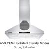 imageCIARRA Range Hood 30 inch 760m3h Ductless Stove Hood Vent for Kitchen in Stainless Steel Ducted and Ductless Convertible