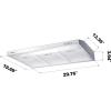 imageCIARRA Range Hood 30 inch Under Cabinet Ductless Vent Hood for Kitchen Stove Hood with 3 Speed Exhaust Fan in Stainless SteelSilver