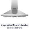 imageCIARRA Range Hood 30 inch Wall Mount Chimney Hood Range 450 CFM Ducted and Ductless Kitchen Hood Vent in Stainless Steel CAS75302