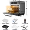 imageCIARRA Steam Oven Countertop with Air Fryer 8 in 1 12L Mini Convection Oven with Steam Rapid Steam Air Fry Vapor Bake Steam Clean Bake Dried Ferment Grey