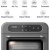 imageCIARRA Steam Oven Countertop with Air Fryer 8 in 1 12L Mini Convection Oven with Steam Rapid Steam Air Fry Vapor Bake Steam Clean Bake Dried Ferment Grey