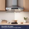 imageCIARRA Wall Mount Range Hood 30 inch 760m3h Ducted Convertible Ductless Range Hood Vent in Stainless Steel CAS75308