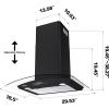 imageWall Mount Range Hood 30 inch 450 CFM Smart Range Hood with Voice Control Compatible with AlexaGoogle HomeSmart Life Assistant Vent Hood for Kitchen with 3 Speed Fan Stainless Steel CAS75502WBlack Range Hood