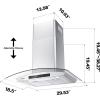 imageWall Mount Range Hood 30 inch 450 CFM Smart Range Hood with Voice Control Compatible with AlexaGoogle HomeSmart Life Assistant Vent Hood for Kitchen with 3 Speed Fan Stainless Steel CAS75502WSilver with Filters