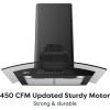 imageWall Mount Range Hood 30 inch 450 CFM Smart Range Hood with Voice Control Compatible with AlexaGoogle HomeSmart Life Assistant Vent Hood for Kitchen with 3 Speed Fan Stainless Steel CAS75502WBlack Range Hood