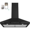 imageCIARRA Black Range Hood 30 inch 450 CFM Wall Mount Range Hood with AntiFingerprint Design Stove Hood Vent for Kitchen with 3 Speed Fan Ducted and Ductless ConvertibleBlack  Smart Control