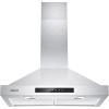 imageCIARRA Wall Mount Range Hood 30 inch 760m3h Ducted Convertible Ductless Range Hood Vent in Stainless Steel CAS75308