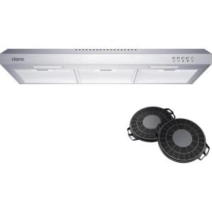 imageCIARRA 30 inch Ductless Range Hood with Carbon Filters Under Cabinet Hood Vent for Kitchen Ducted and Ductless Convertible CAS75918A