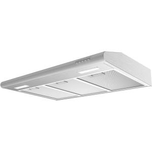 imageCIARRA Black Range Hood 30 inch Under Cabinet Ductless Range Hood Vent for Kitchen with Antifingerprint Design 3 Speed Exhaust Fanbright silver