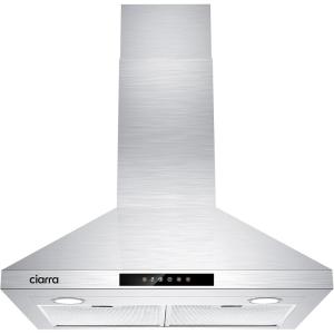 imageCIARRA Range Hood 30 inch 760m3h Ductless Stove Hood Vent for Kitchen in Stainless Steel Ducted and Ductless Convertible
