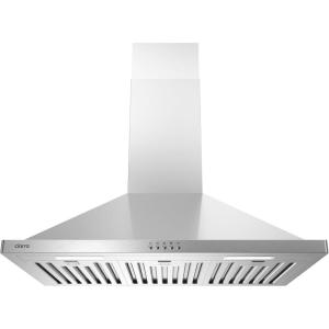 imageCIARRA Range Hood 30 inch Wall Mount Chimney Hood Range 450 CFM Ducted and Ductless Kitchen Hood Vent in Stainless Steel CAS75302
