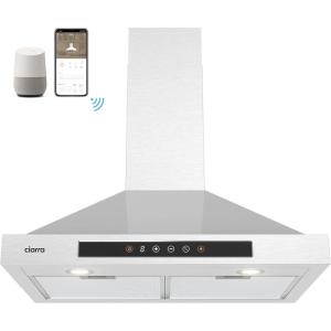 imageCIARRA Smart Range Hood 30 inch with Voice Control Compatible with AlexaGoogle HomeSmart Life Assistant Kitchen Vent Hood in Stainless Steel with 2 Level LED Lighting 3 Speed Fan CAS75308W