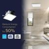 imageCIARRA 100CFM Bathroom Exhaust Fan with White LED Light  20 Sones Ultra Quiet Ventilation Energy Star Certified for Bathrooms Up to 95 SqFt