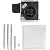 imageCIARRA 100CFM Bathroom Exhaust Fan with White LED Light  20 Sones Ultra Quiet Ventilation Energy Star Certified for Bathrooms Up to 95 SqFt
