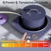 imageCIARRA CATIH1AO Portable Induction Cooktop Slim Single Electric Countertop Burner with Sensor Touch and Digital time OrangeBlue