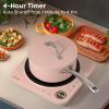 imageCIARRA CATIH1AO Portable Induction Cooktop Slim Single Electric Countertop Burner with Sensor Touch and Digital time OrangePink