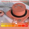 imageCIARRA CATIH1AP Portable Induction Cooktop Slim Single Electric Countertop Burner with Sensor Touch and Digital time PinkOrange