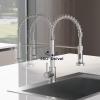 imageCIARRA Kitchen Sink Faucet Stainless Steel Single Handle Kitchen Faucet with Pull Down Sprayer Single Hole Commercial Bar Sink Faucet for Farmhouse Kitchen Laundry Room RestaurantPull down Mode StreamSprayPause