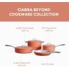 imageCIARRA Non Stick Cookware Set Ceramic Pots and Pans Set with Lid Non Toxic Cooking Set PTFE ampamp PFOA Free Oven Safe ampamp Compatible with All Stovetops OrangeOrange
