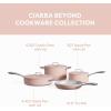 imageCIARRA Non Stick Cookware Set Ceramic Pots and Pans Set with Lid Non Toxic Cooking Set PTFE ampamp PFOA Free Oven Safe ampamp Compatible with All Stovetops OrangeCBCWSP7