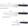 imageCIARRA Professional Kitchen Knife Set 4 PCS  Chef Knife Set Bread Knife Utility Knife High Carbon Stainless Steel Cooking Knives with Gift Box OrangeDeep Blue