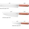 imageCIARRA Professional Kitchen Knife Set 4 PCS  Chef Knife Set Bread Knife Utility Knife High Carbon Stainless Steel Cooking Knives with Gift Box OrangeOrange