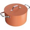 imageCIARRA Nonstick Dutch Oven with Lid 62 QT Ceramic Dutch Oven with Dual Handles Non Toxic PTFE ampamp PFOA Free Oven Safe ampamp Compatible with All Stovetops OrangeOrange