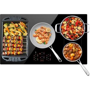 imageCIARRA 30 inch Induction Cooktop 4 Burners 8200W Builtin Induction Stovetop with Booster Timer ampamp Safety Lock5 burner