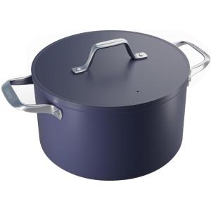 imageCIARRA Nonstick Dutch Oven with Lid 62 QT Ceramic Dutch Oven with Dual Handles Non Toxic PTFE ampamp PFOA Free Oven Safe ampamp Compatible with All Stovetops OrangeBlue