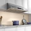 imageCIARRA Under Cabinet Range Hood 30 inch with DuctedDuctless Convertible Stove Hood Vent with 2Level LED Light for Kitchen Stainless Steel Gesture amp Touch Control Easy to InstallStainless Steel