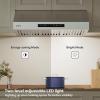 imageCIARRA Under Cabinet Range Hood 30 inch with DuctedDuctless Convertible Stove Hood Vent with 2Level LED Light for Kitchen Stainless Steel Gesture amp Touch Control Easy to InstallStainless Steel