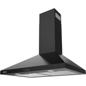 imageCIARRA Black Wall Mount Range Hood 30 inch 550 CFM Stove Vent Hood with 2 LED Light for Kitchen 3 Speed Fan Ducted amp Ductless Convertible Push Button Easy to Install CAB75206PNBlack