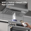 image:imageCIARRA 42 Inch Under Cabinet Range Hood950 CFM Professional 304 Stainless SteelGas Leak DetectionWiFi amp Voice Control4Speed Fan with BoostDuctedDuctless Convertible for Luxury Kitchen CAS42928ASilver