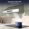 image:imageCIARRA 42 Inch Under Cabinet Range Hood950 CFM Professional 304 Stainless SteelGas Leak DetectionWiFi amp Voice Control4Speed Fan with BoostDuctedDuctless Convertible for Luxury Kitchen CAS42928AStainless Steel  Under Cabinet