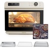 image:imageCIARRA 12in1 Countertop Steam Air Fryer Oven Pro 254QT Large Capacity Convection Toaster Oven with Bake Dehydrate Ferment Sterilize SelfClean Adjustable Temperature amp Timer for Daily CookingWhite