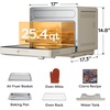 image:imageCIARRA 12in1 Countertop Steam Air Fryer Oven Pro 254QT Large Capacity Convection Toaster Oven with Bake Dehydrate Ferment Sterilize SelfClean Adjustable Temperature amp Timer for Daily CookingWhite