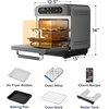 image:imageCIARRA 12in1 Countertop Steam Air Fryer Oven Pro 254QT Large Capacity Convection Toaster Oven with Bake Dehydrate Ferment Sterilize SelfClean Adjustable Temperature amp Timer for Daily CookingGrey