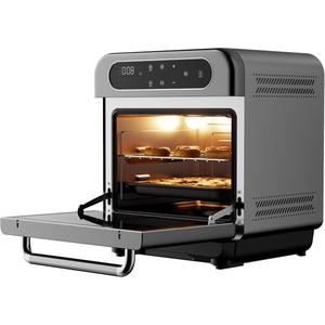 image:imageCIARRA 12in1 Countertop Steam Air Fryer Oven Pro 254QT Large Capacity Convection Toaster Oven with Bake Dehydrate Ferment Sterilize SelfClean Adjustable Temperature amp Timer for Daily CookingGrey