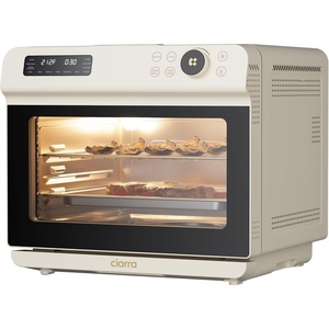 image:imageCIARRA 12in1 Countertop Steam Air Fryer Oven Pro 254QT Large Capacity Convection Toaster Oven with Bake Dehydrate Ferment Sterilize SelfClean Adjustable Temperature amp Timer for Daily CookingWhite