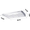 image:imageCIARRA 36 Inch Under Cabinet Range Hood Kitchen Stove Vent for Home Cooking 300CFM Ductless Ducted Convertible 3 Speed Exhaust 5Layer Aluminum Filters amp 2 LED Lightssilver