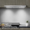 image:imageCIARRA 36 Inch Under Cabinet Range Hood Kitchen Stove Vent for Home Cooking 300CFM Ductless Ducted Convertible 3 Speed Exhaust 5Layer Aluminum Filters amp 2 LED Lightsbright silver