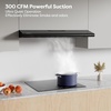 image:imageCIARRA 36 Inch Under Cabinet Range Hood Kitchen Stove Vent for Home Cooking 300CFM Ductless Ducted Convertible 3 Speed Exhaust 5Layer Aluminum Filters amp 2 LED Lightsblack36 inch
