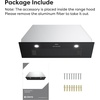 image:imageCIARRA Insert Range Hood 20 inch 650 CFM Kitchen Stove Vent Hood with LED Light 3 Speed Exhaust Fan Push Button Black CAB52913ENBlack