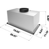 image:imageCIARRA Insert Range Hood 20 inch 650 CFM Kitchen Stove Vent Hood with LED Light 3 Speed Exhaust Fan Push Button Black CAB52913ENBlack