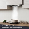 image:imageCIARRA Insert Range Hood 20 inch 650 CFM Kitchen Stove Vent Hood with LED Light 3 Speed Exhaust Fan Push Button Black CAB52913ENBlack