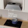 image:imageCIARRA Insert Range Hood 20 inch 650 CFM Kitchen Stove Vent Hood with LED Light 3 Speed Exhaust Fan Push Button Black CAB52913ENBlack