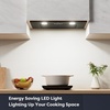 image:imageCIARRA Insert Range Hood 20 inch 650 CFM Kitchen Stove Vent Hood with LED Light 3 Speed Exhaust Fan Push Button Black CAB52913ENBlack